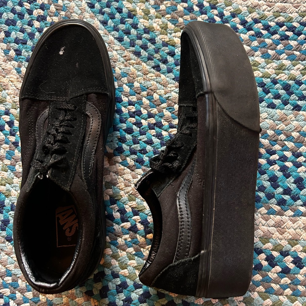 Vans Women's Black Platform Sneakers